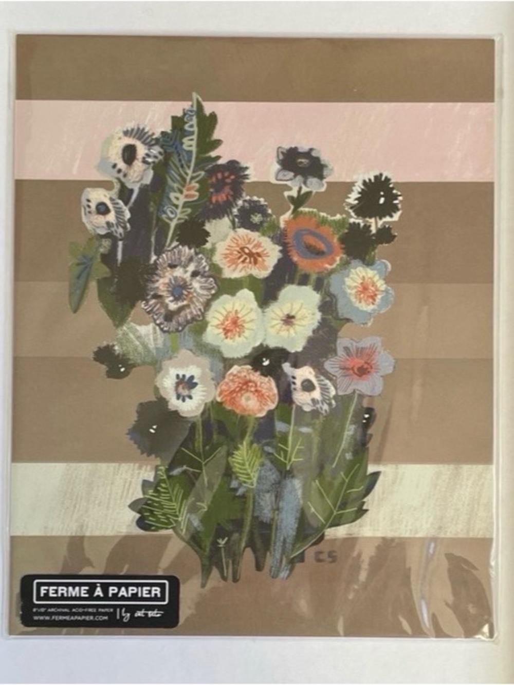 NWT Ferme à Papier Floral Bouquet Print